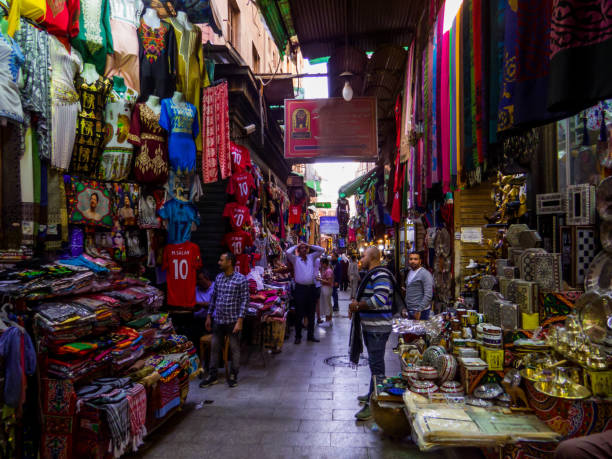 khan el-khalili market, el cairo, egipto - el khalili fotografías e imágenes de stock