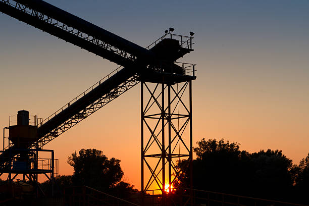 Industrial Sunset stock photo