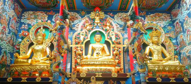 istock Colorful Buddhist gods statue in monastery 1192515465