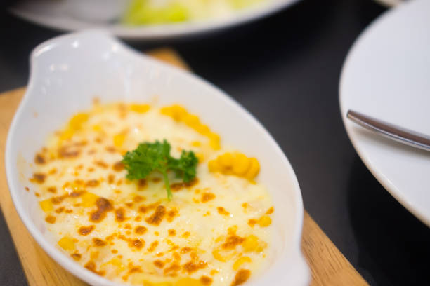 istock Baked corn mix with cheese, close up 1192515684