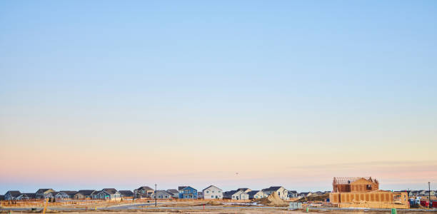 istock Residential Housing Background with New Construction and Building Activity 1192515835