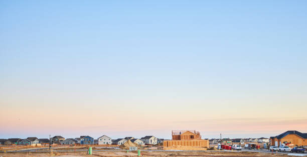 istock Residential Housing Background with New Construction and Building Activity 1192516344
