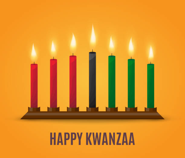 ilustraciones, imágenes clip art, dibujos animados e iconos de stock de feliz diseño de póster de kwanzaa. vector - kwanzaa