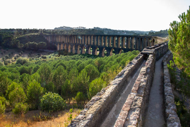 old aqueduct stock photo