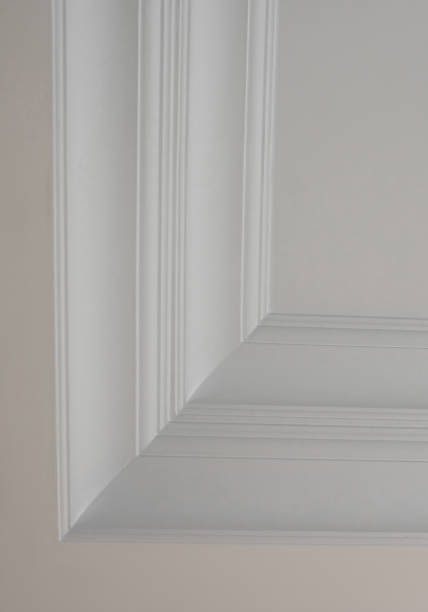 istock Ceiling moldings in the interior, detail of a angular ceiling skirting 1192525517