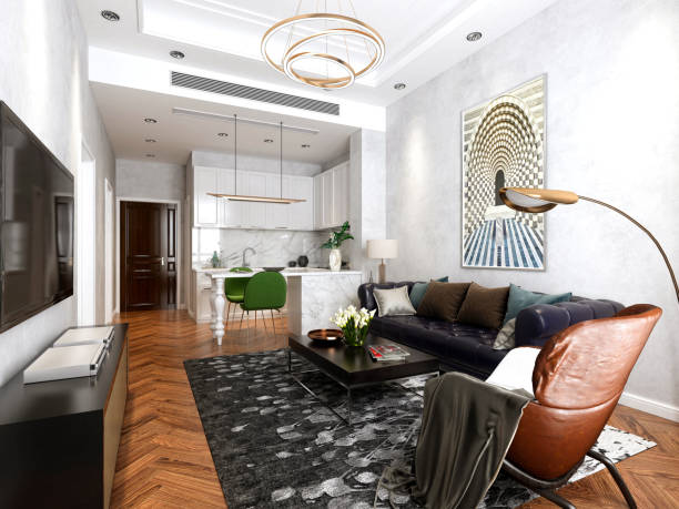 istock 3D Render of Living room 1192526471