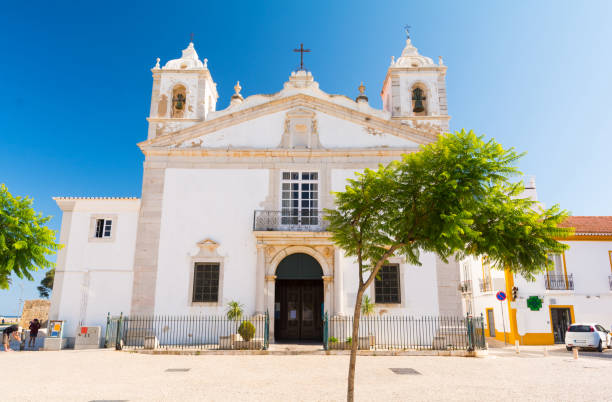 old church in Lagos, Algarve, south Portugal Famous coast in Algarve region in south Portugal lagos portugal stock pictures, royalty-free photos & images