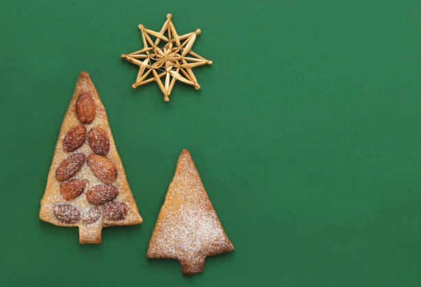 istock green christmas card with cookies 1192529312