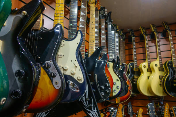 istock Guitars in store for sale 1192537010