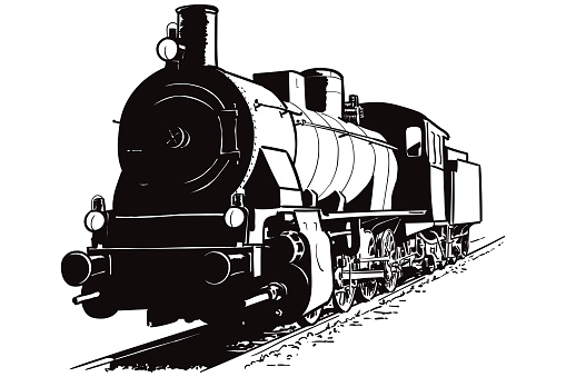 Vector drawing of the locomotive