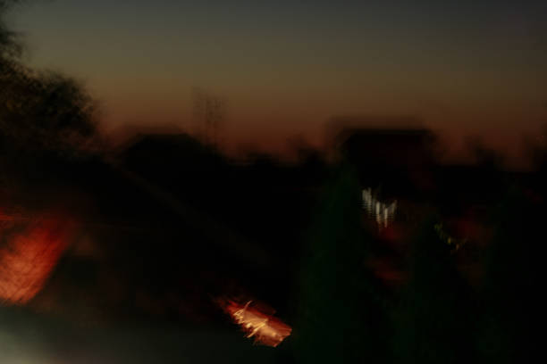 istock Cabin in the woods at night 1192539180