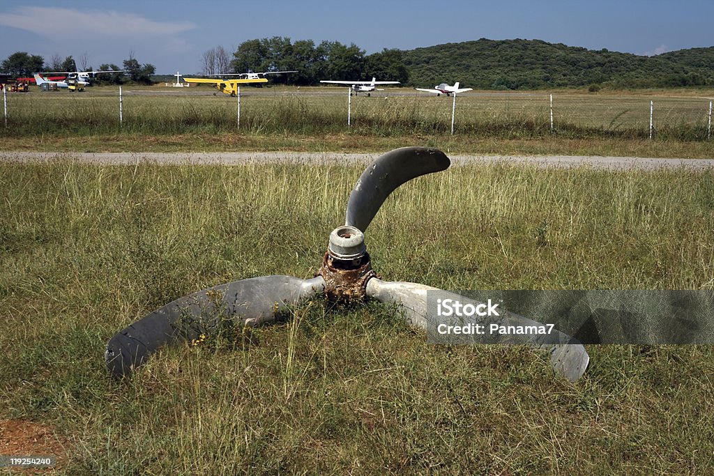 Flugzeug Unfall - Lizenzfrei Propellerflugzeug Stock-Foto