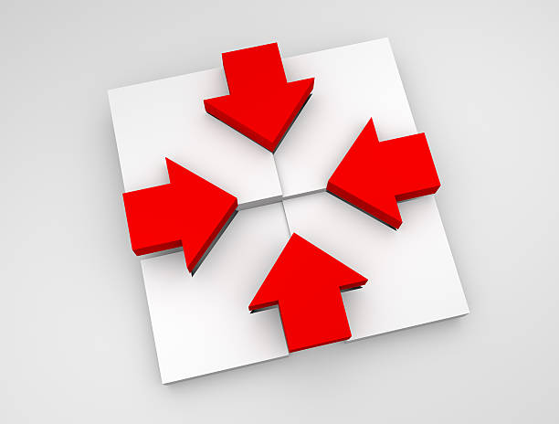 istock Conceptual illustration of red and white arrow 119254418