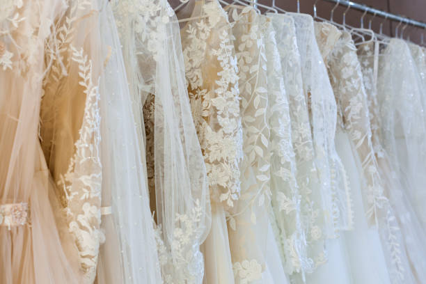 istock Beautiful expensive wedding dresses. 1192545958
