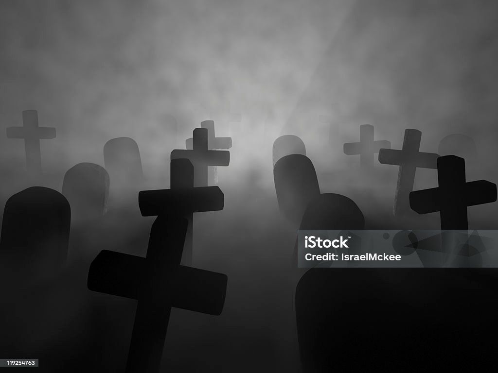 Cementerio - Foto de stock de Blanco - Color libre de derechos