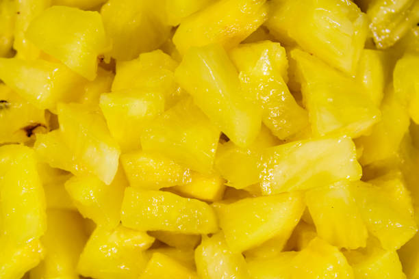 istock Pieces of chopped pineapple for the background 1192550183