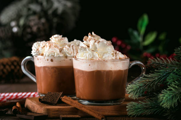 istock Hot chocolate with whipped cream and cinnamon sticks 1192551459