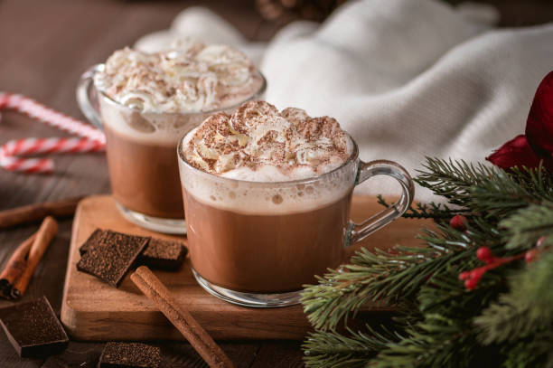 istock Hot chocolate with whipped cream and cinnamon sticks 1192551460