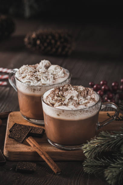 istock Hot chocolate with whipped cream and cinnamon sticks 1192551473