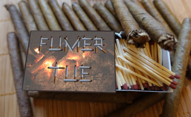 istock Smoking kills Label with mention 