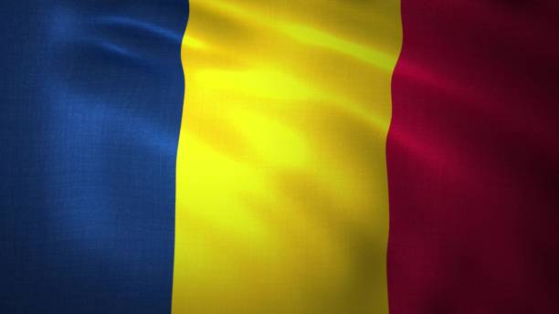 istock Flag Republic of Chad, fluttering in the wind. 3D rendering 1192552895