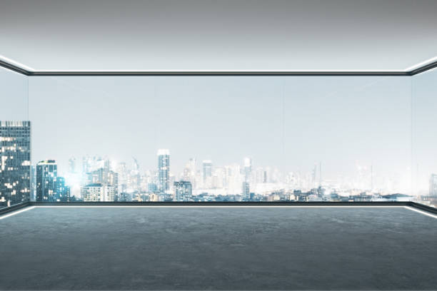 istock Contemporary office with city view 1192553483