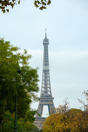 Eiffel Tower in Paris, France in autumn