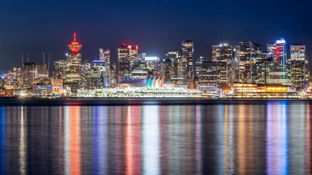 istock Vancouver, British Columbia, Canada. Canada Place  panorama cityscape at night. 1192556253