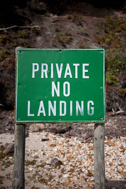 istock Private No Landing Sign 119257297