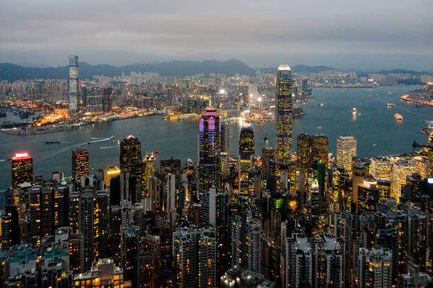 istock Hong Kong cityscape at night 1192577278