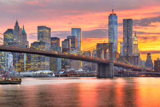 istock Lower Manhattan Skyline and Brooklyn Bridge 1192578743