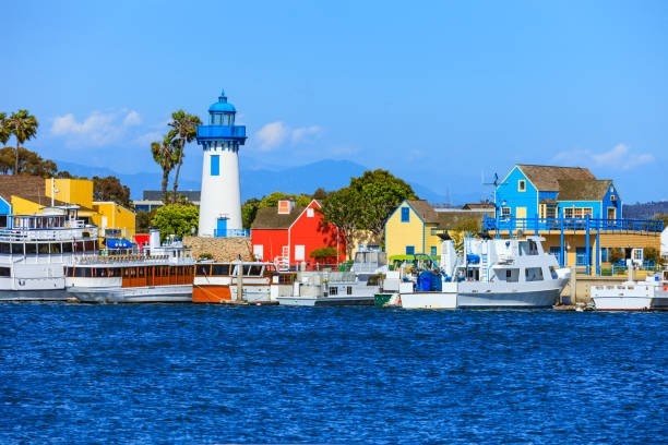 istock Fisherman's Village at Marina Del Rey with waterfront lighthouse,CA 1192579240