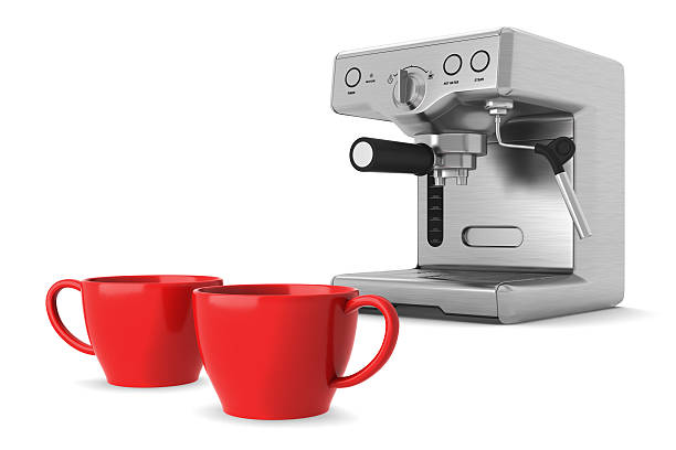 istock two red cups and coffee machine isolated on white background 119258095