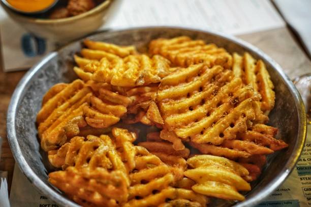 Waffle fries Waffle fries waffle stock pictures, royalty-free photos & images
