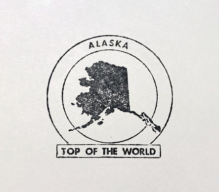 Alaska Top of the World Silhouette symbol stamp