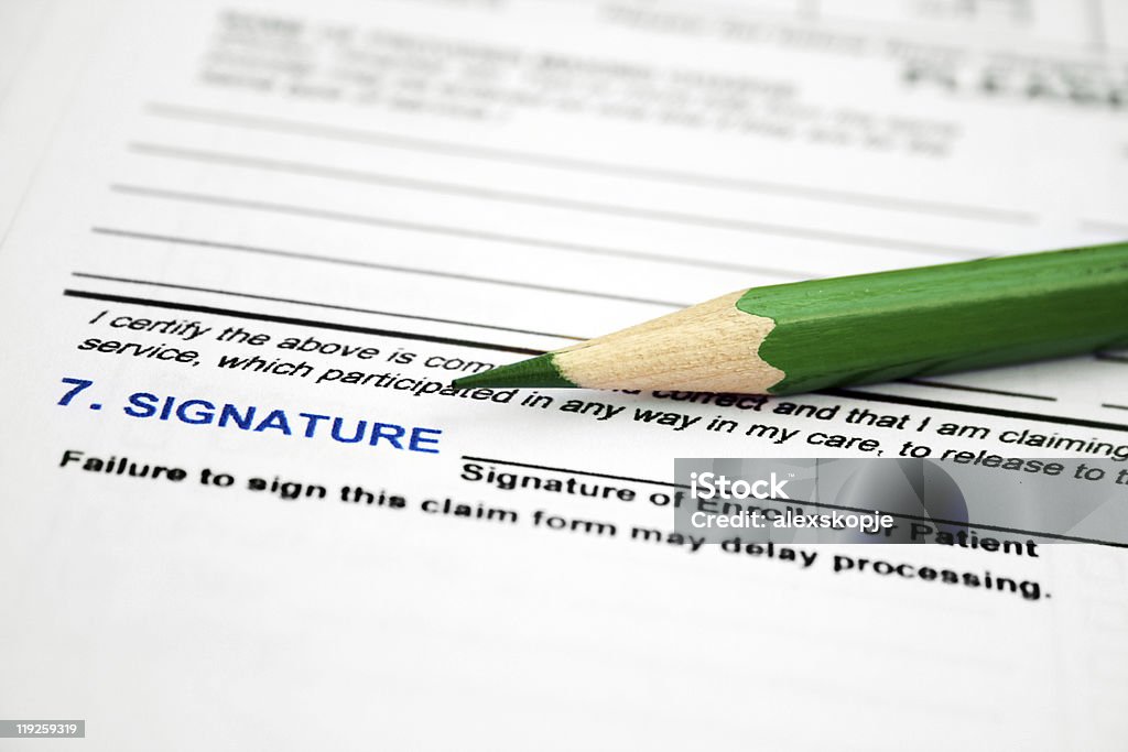 Firma del paziente - Foto stock royalty-free di Accudire