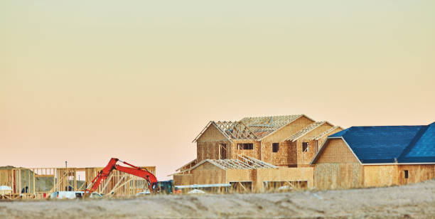 istock Residential Housing Background with New Construction 1192595144