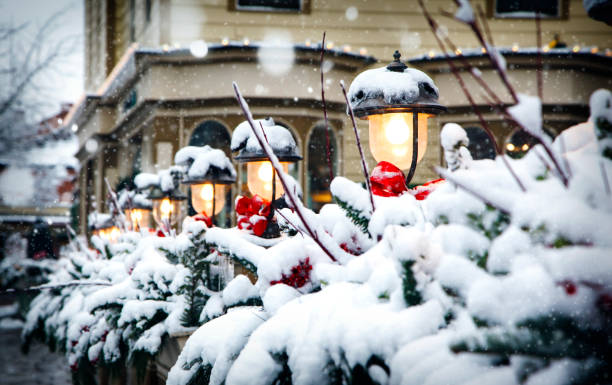 istock Christmas lights on the street 1192595844