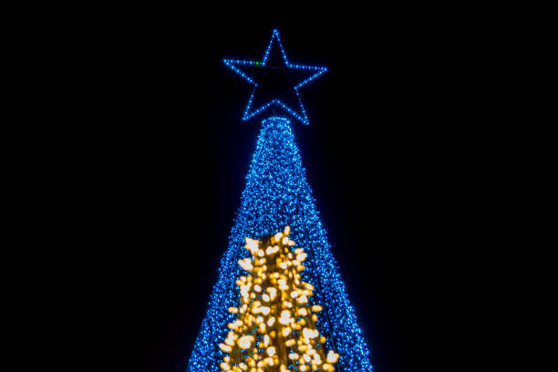 istock Star and Light Display on a Winter Night - Blue 1192600355