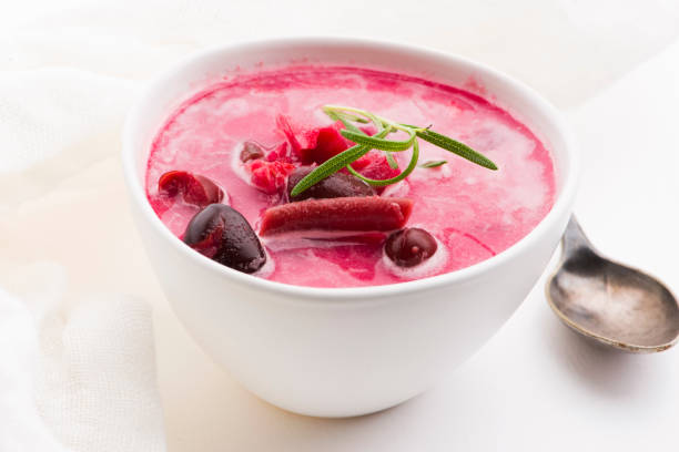 istock Beet root european soup called borscht with parsley 1192616636