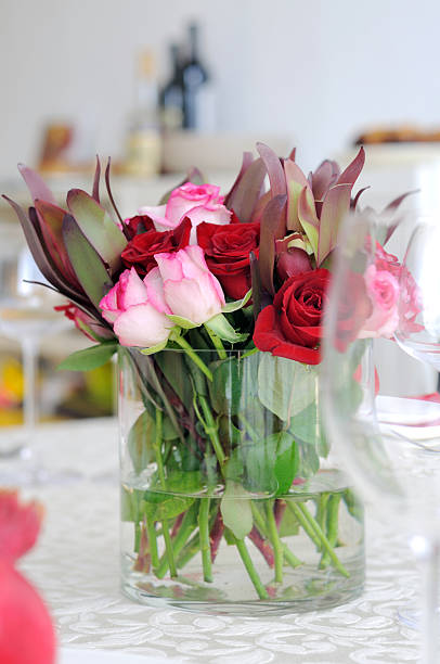 istock Beautiful flowers on the dining table 119262108