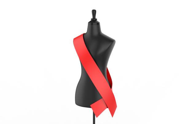 blank sash template for event. 3d render illustration. - sash imagens e fotografias de stock