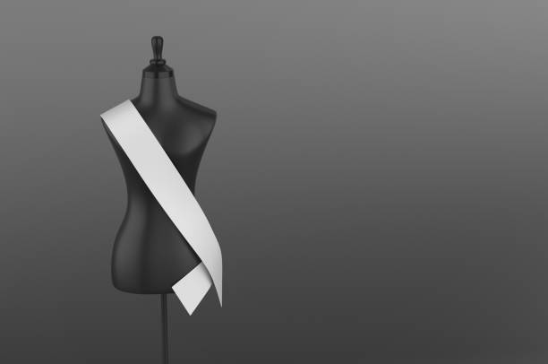 modelo de faixa em branco para o evento. 3d render ilustração. - sash - fotografias e filmes do acervo