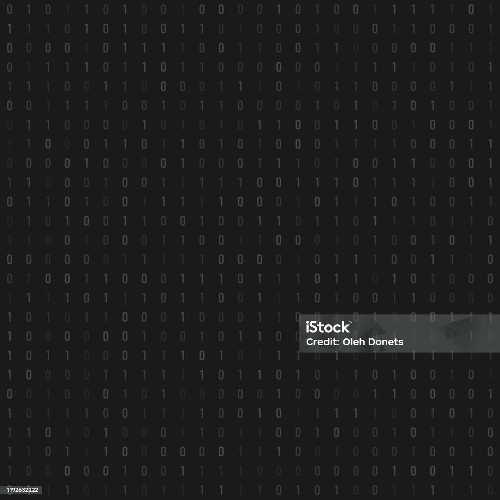 Program Code Seamless Black Background Techno Design Stock Illustration ...
