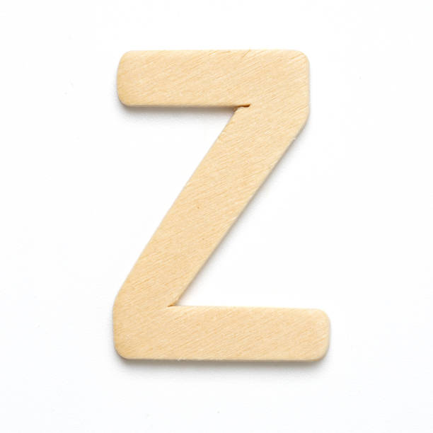 istock Z wooden font letter on white background 1192635002