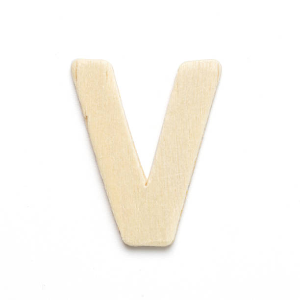 istock V wooden font letter on white background 1192635085
