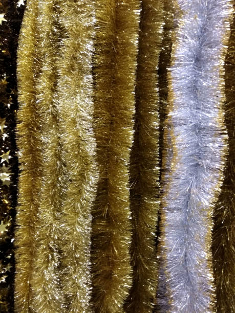 istock Christmas multi-colored garland. Shiny holiday background 1192638976