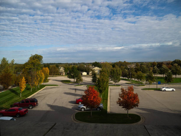 il paesaggio e il parcheggio a kansas city - university of kansas foto e immagini stock