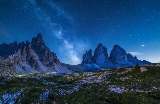 istock Milky Wat at Three Peaks of Lavaredo 1192643181