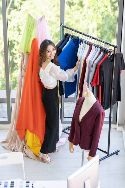 istock Fashion designer owner working 1192644230